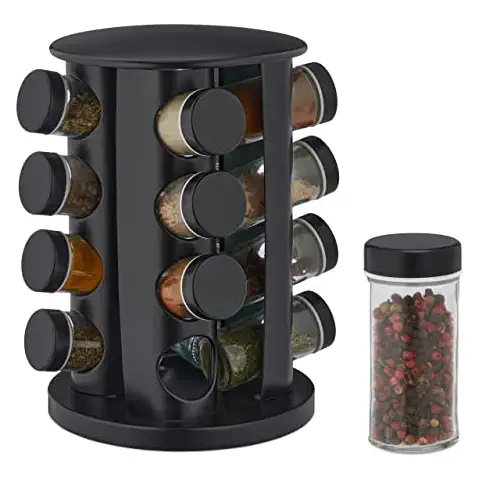 Relaxdays Tourniquet à épices 16 Pots Cover