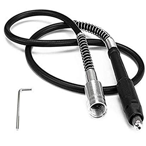 Image of DIY Crafts Pattern No # 12, Black Silver E, 108cm * 2cm for Dremel 3000 4000 Electric Drill Rotary Grinder Tool Attachments Flexible Shaft Fits (Pattern No # 12, Black Silver E)