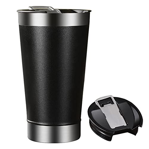 Caneca De Cerveja Copo De Aço Inoxidável Com Abridor Garrafas (Rosa)