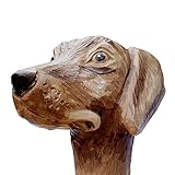 Wanderstock Holz Jagd-Schnitzerei Peter Wanderstock Holz, mit handgeschnitzten, handbemalten Kopf vom Deutsch Kurzhaar, zu sehen coloriert, 98-180 cm „GRAVUR BIS ZU 15 ZEICHEN IM PREIS ENTHALTEN“