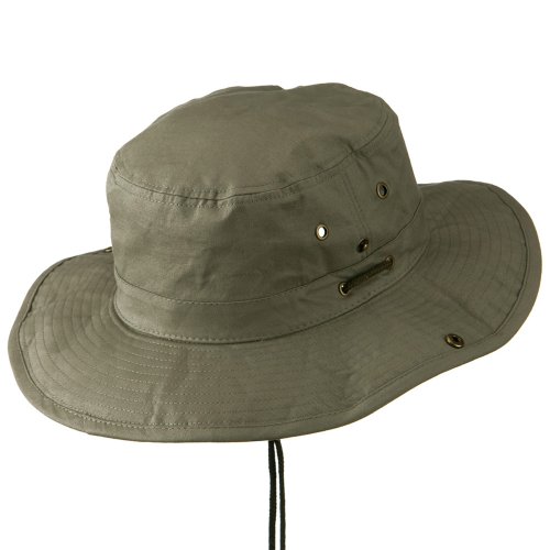 Extra Big Size Brushed Twill Aussie Hats - Olive Xl-2Xl #TOP2