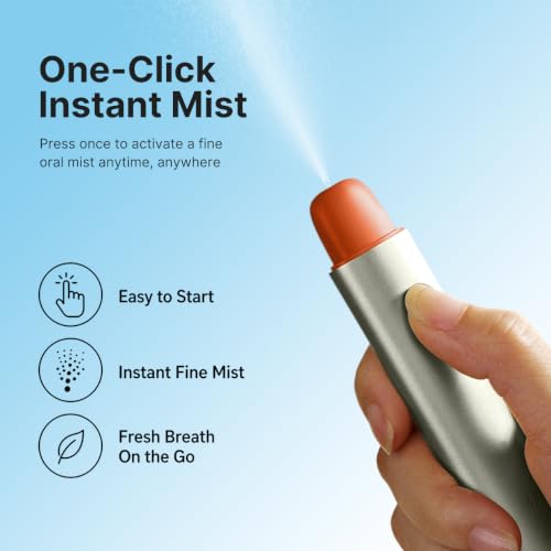 ZDEER PW13 Electric Cool Breath Spray, Probiotic Mouth Oral Spray, Alcohol-Free for Fresh Breath & Dry Mouth, Rechargeable, 7 Flavor Cartridges, Travel Size, Ideal for Dating Office Daily Use — view 4