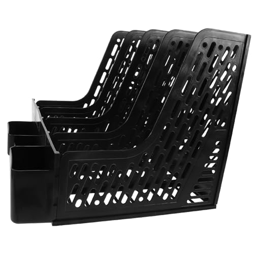 PLAFOPE 1Set Desktop File Organizer Stand Document Rack for Folders Easy to Install Capacity Simple Design for Home Office and Study Use