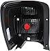 Evan Fischer Passenger Side Tail Light Lens and Housing Compatible with 2008-2012 Ford Escape