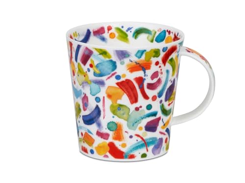 Dunoon Becher Cairngorm Mish Mash 0 48 l Fine Bone China Porzellan 480 ml Tasse Moderne Kaffeetasse mit farbenfrohem Design | Großes Fassungsvermögen | Hochwertige Qualität Spülmaschinenfest
