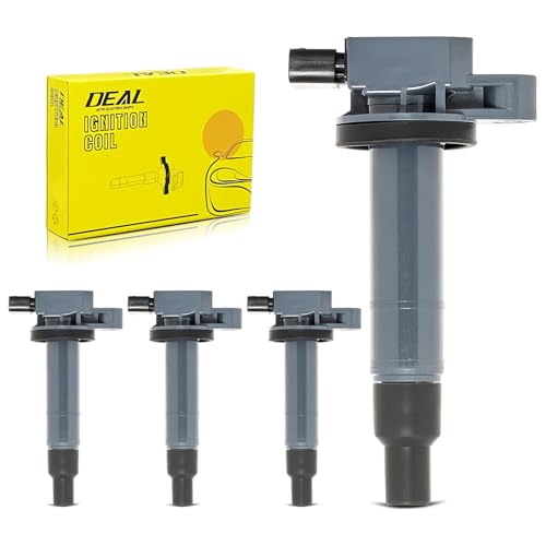 DEAL Ignition Coil Pack, Compatible with Toyota 2000-2005 Echo 2001-2009 Prius 2012-2019 Prius C 2006-2019 Yaris, 2004-2006 Scion xA/xB, 1.5L L4, Replace UF316 C1304, Set of 4