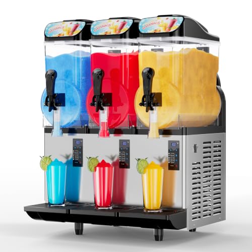 Image of Commercial Slushy Machine with LED Light, 45L Tanks Frozen Drink Machine