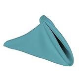LinenTablecloth 17-Inch Polyester Napkins (1-Dozen) Turquoise