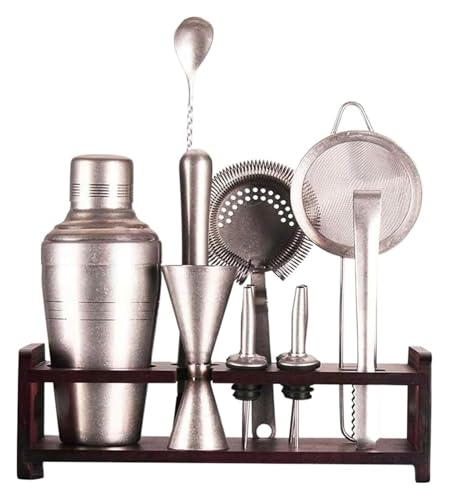 Set Coctelera 12 Piezas Acero Inoxidable con Soporte miniatura 1