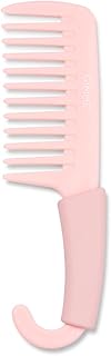 Gimme Beauty - Pink Detangling Shower Comb With Grip Handle - Wide Tooth Comb Great for Wet Brushing & Untangling Curls - Big Comb Easily Distributes Hair Care Products for Dry & Wet Hair (1 Count)