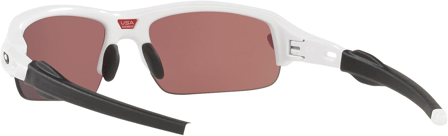 Oakley Youth Kids' OJ9008 Flak XXS Square Sunglasses, Polished White/Prizm Field, 58 mm : Sports & Outdoors