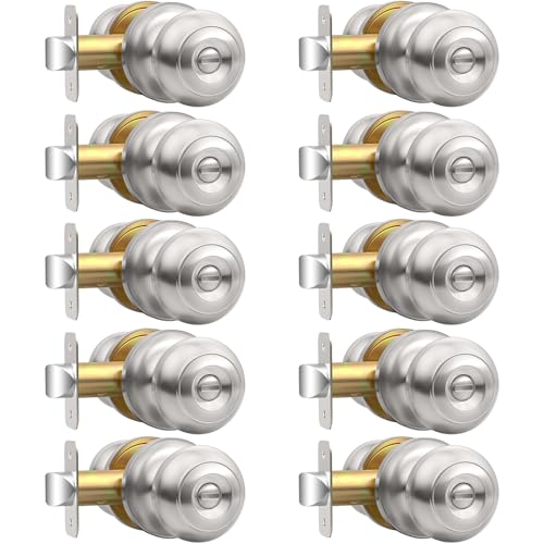 AEEKEL Brushed Nickel Privacy Knob