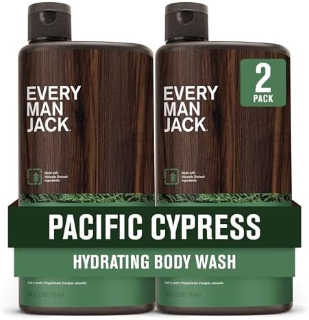 Every Man Jack Hydrating Body Wash for Men, Pacific Cypress, 2pk