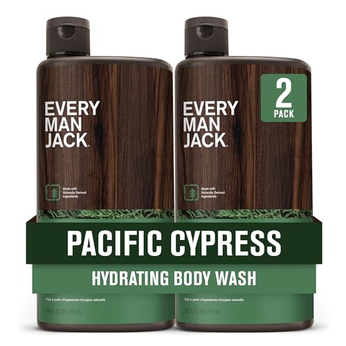 Every Man Jack Hydrating Body Wash for Men, Pacific Cypress, 2pk