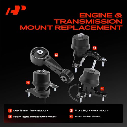 A-Premium 4PCS Engine Motor Mount Transmission Mount and Torque Strut Mount Set Compatible with Toyota Camry 2007-2017, Avalon 2008-2012 3.5L, Automatic Transmission by A-Premium - Used condition - Image 3