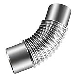 Conducto De Humos De Acero Galvanizado for Estufas, Codo Flexible De 45 Grados for Estufas De Leña Y Sistemas De Ventilación De Chimeneas(200mm)
