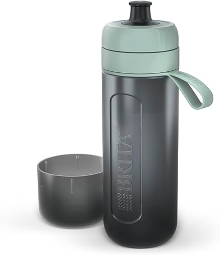 BRITA Bouteille filtrante sport modèle Active vert foncé (600 ml) avec 2 filtres MicroDisc – Bouteille compressible sans BPA, filtre le chlore, les impuretés organiques, les hormones et les pesticides - 4