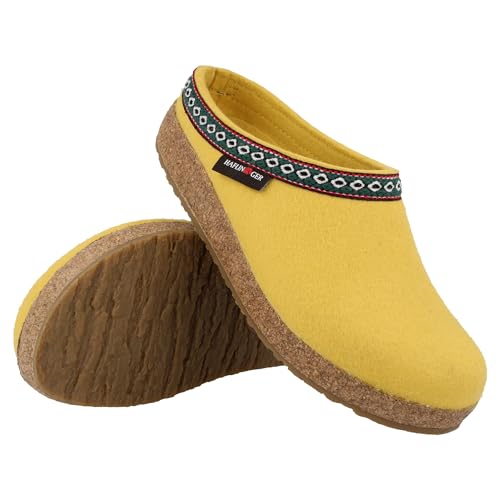 Image of HAFLINGER Grizzly Franzl 711001 Unisex Adult Slippers, Yellow, 6.5 AU