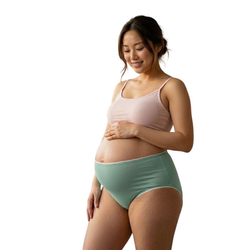 Pregnancy Panties for Women | Over Belly Maternity Briefs | Breathable Stretchable Cotton Innerwear Pack of 1 (Pista)-image-39