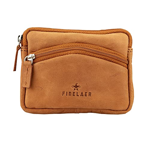Finelaer Leather Coin Pouch Purse For Men Size 4.9 X 3.8 #TOP1