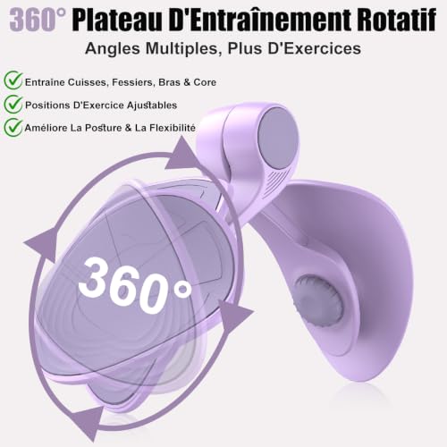 Appareil de Musculation 16KG avec Élastique de Yoga de Force pour la Récupération Post Partum et Les Fessiers d'exercice Équipement d'exercice Portable pour Hommes et Femmes Sport à Domicile Violet – vue 4