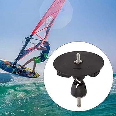 Black Windsurfing Mast Foot Base,Surfing Tendon Joint Mast Foot Base 360 Universal Replacement For Windsurfing Surfing Water Sports