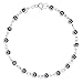 Blue Evil Eye Beads on 925 Sterling Silver Bracelet