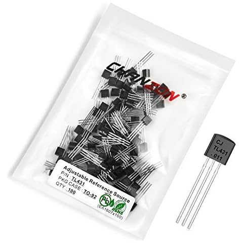 Chanzon 100pcs TL431 TO-92 Voltage Regulator 1-100mA Shunt Regulator Transistor Cover