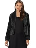 Allegra K Chaqueta corta de invierno de moda 2023 para mujer, M