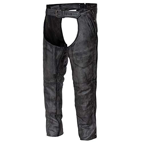 Xelement Bxu7205 Urban Armor 'Vintage' Unisex Grey Leather Chaps (30) #TOP7