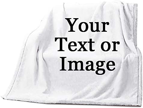 Image Or Text Picture Printed Velvet Plush Fleece Feeling Super Soft Cozy Bedroom/Couch/Sofa Throw Blanket 58x80 inch(Large) (One Sides Printed)