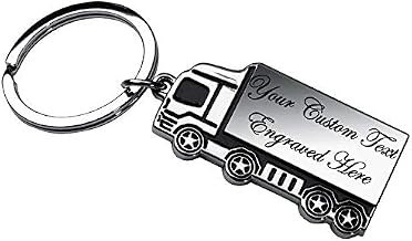 Personalised Engraved Truck/Lorry/HGV/Trucker Keyring/Keychain In Gift Box - Enter Your Custom Text