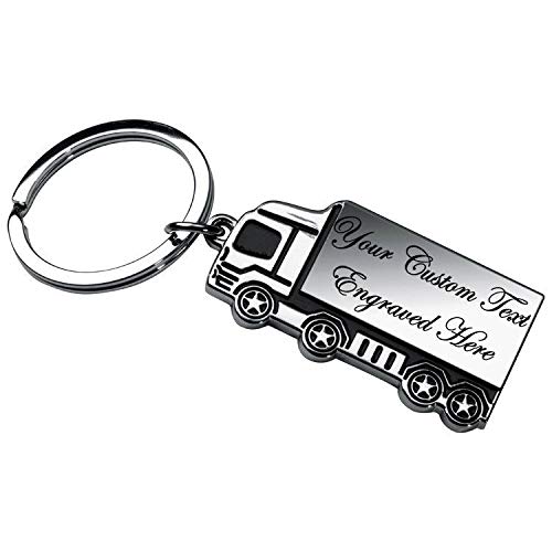 Paul Clover Personalised Engraved Truck/Lorry/HGV/Trucker Keyring/Keychain In Gift Box - Enter Your Custom Text
