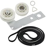 Masfrio 661570 & 279640 & W10837240 Dryer Drum Belt Idler Pulley Kit - Premium Upgrade for Whirlpool/Maytag/Kenmore Dryers WED9200SQ0, MED5630HW0, 1106090299 - Replaces 279640VP, PS11726337, W10547290