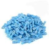 100 Pcs XHF Blue Nylon Female Spade Connectors 16-14 AWG Quick Disconnect Wire Terminals Insulated Wire Crimp...