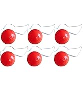 12pcs Clown Light Up Clown Blinking Reindeer Nose for Halloween Christmas Party Costume Red
