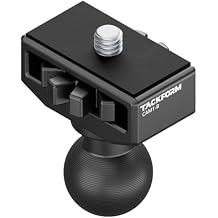 Tackform Camera Holder with 20mm Ball | 1/4"-20 Screw with Tightening Ring - No Tools Required | 6061-T6 CNC Billet Aluminum | NOT Compatible with 1" / B Sized Systems