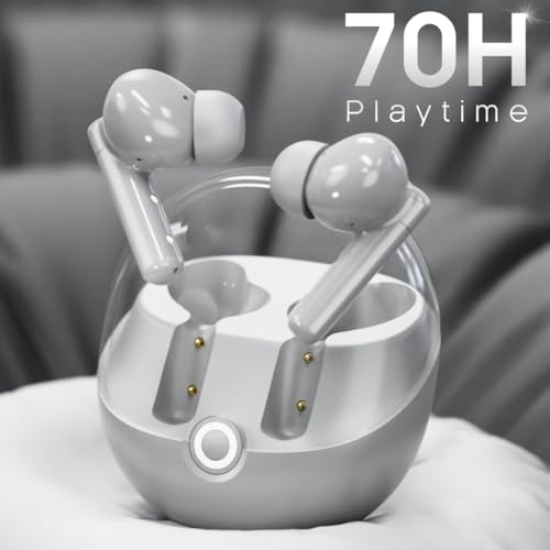 Image of Leaf Buds X514 True Wireless ANC in Ear Earbuds with AI Sound App,Active Noise Cancellation,Transparency Mode,70H Playtime,Quad Mic Enc,40Ms Low Latency,13Mm Driver, Ipx5, Bluetooth V5.4(Ash Grey)