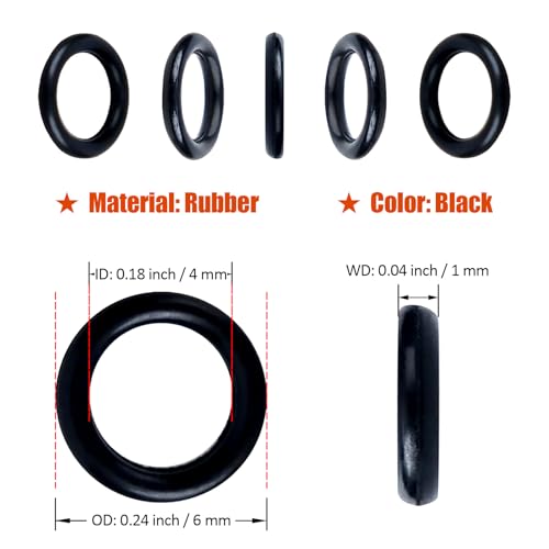 Luoyer 200 Pcs Archery Arrow Broadhead O-Rings 1/4inch Field Points Arrow Tips Replacement Rubber Bands for Preventing Loosening Archery Accessories