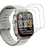 Vanrain Vetro Temperato per Realme Watch 5, 3 Pezzi Pellicola Protezione Schermo, Durezza 9H HD Definizione Anti Graffio Niente Bolle
