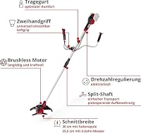 Einhell Akku-Sense Agillo 36/255 BL Power X-Change (Li-Ion, 2 x 18 V, Brushless Front-Motor, elektronische Drehzahlregulierung, Zweihandgriff, Split Shaft, ohne Akku und Ladegerät) – Ansicht 3