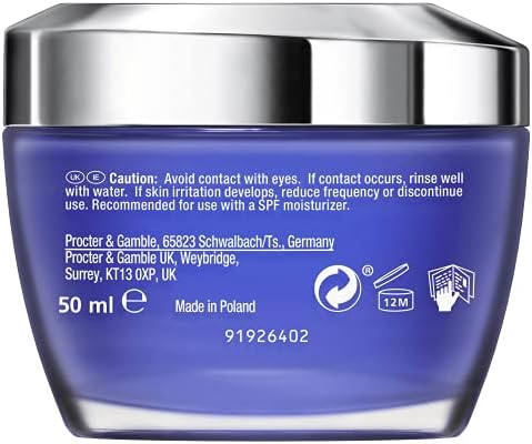 Olay Regenerist Retinol Night Cream, Unique Formula With Retinol & Vitamin B3, 14 Sleep To Smooth & Glowing Skin, 50ml (Pack of 1)