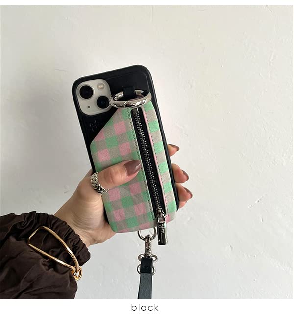 ajew ブラック iPhone13promax Amazon.co.jp: ajew(エジュー) スマホケース cadenas check leather