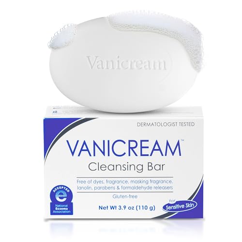 Vanicream Cleansing Bar | Fragrance Gluten and Sulfate Free | For Sensitive Skin | Gently Cleanses and Moisturizes | 3.9 Ounce | Pack of 12