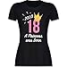 Shirtracer Geburtstag - 18 Geburtstag Mädchen Princess 2002 -L191 - Tailliertes Tshirt für Damen und Frauen T-Shirt , 01 Schwarz , S