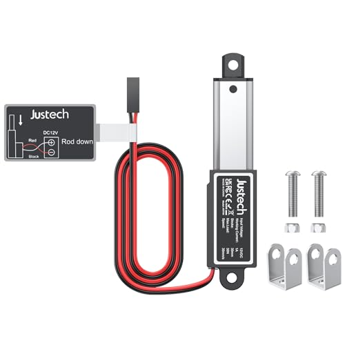 Justech Micro Linear Actuator 12V 30N Linearantrieb Motor 30mm Mini Electric Lineartechnik für Auto Auto RV Elektrischer Türöffner Linearmotor Linearantrieb 30N 30mm Linearaktuator Motor