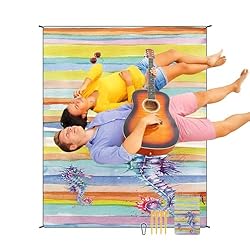 Innovative design: this picnic mat is perfect for outdoor activities and offers 4 nails that ensure improved stability in wind conditions. With its windproof design, you can relax and enjoy nature without having to constantly adjust the mat LIGHTWEIG...