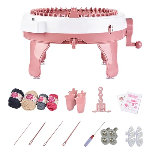 LetCart Máquina de Tejer de 48 Agujas - Kit DIY con Contador de Filas, Dos Métodos de Tejido para Adultos y Niños, para Gorros, Bufandas, Guantes y Calcetines