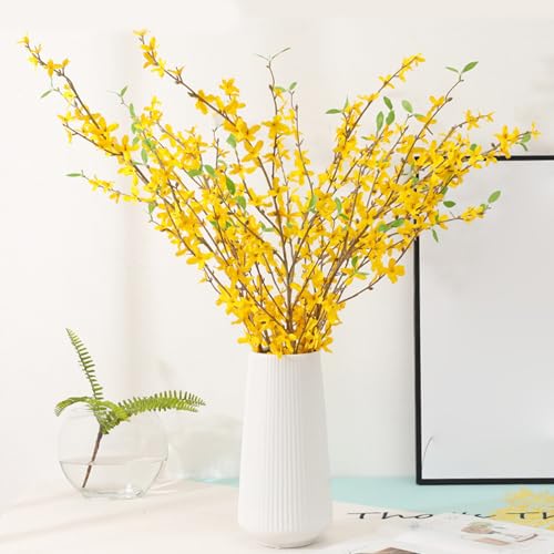 Ramas de forsythia artificiales de 40 pulgadas para florero 7