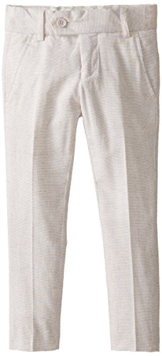 Isaac Mizrahi Boys' Little Chambray Linen Pant, Tan, 6 #TOP16